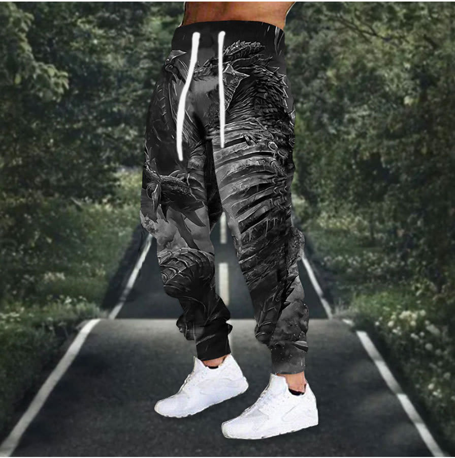 Animal Pattern Ankle Banded Pants view 4