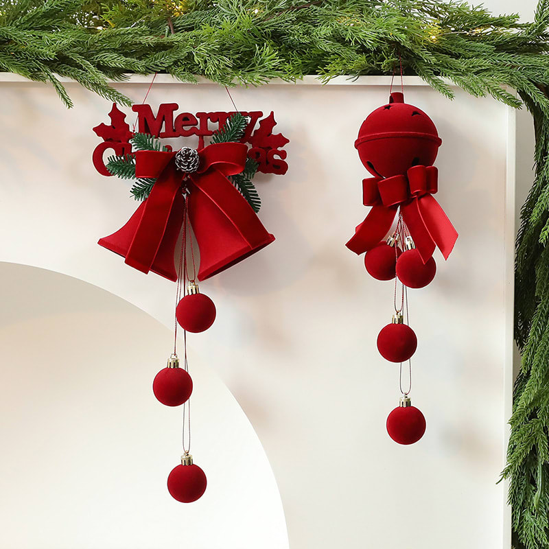 Exquisite Christmas Shop Windows Tree Hanging Decorations Ornaments Festival Party Atmosphere Decoration Props Christmas Bells view 9
