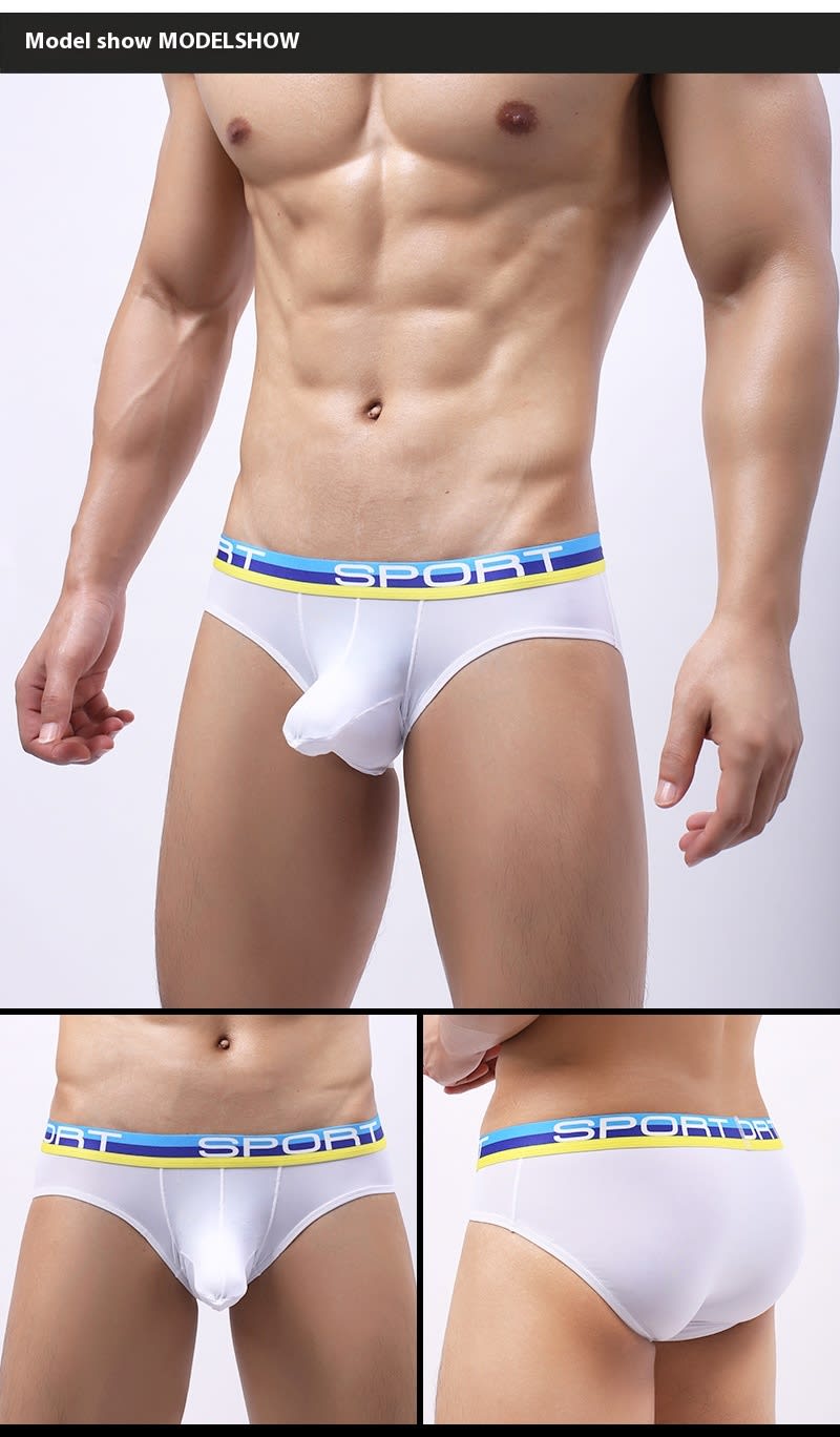 Sexy Three-dimensional Bullet Separation Bag Men's Underwear Panties Nylon Breathable Elastic Ice Silk Fabric view 28