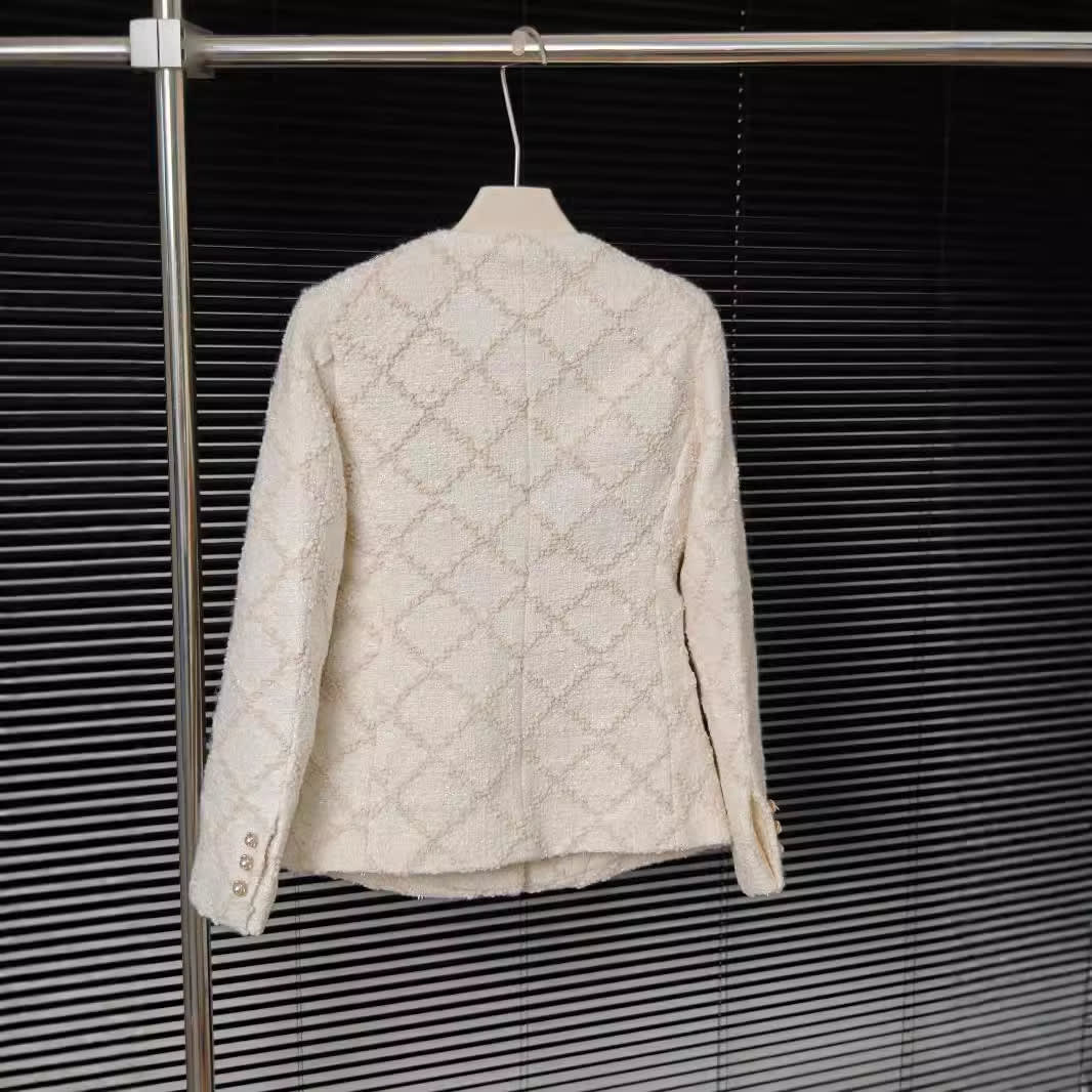 High-end Socialite Diamond Plaid Hunting Jacket Jacket Two-piece Set view 6