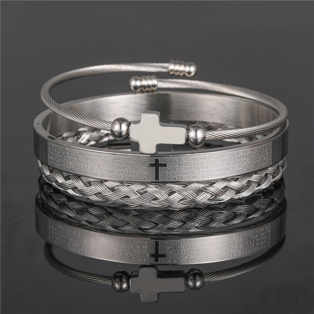 Titanium Steel Bracelet Suit Punk Creative Personality Roman view 40