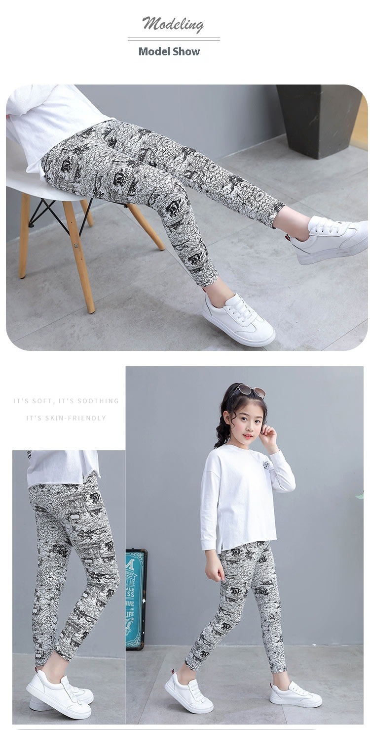 Leggings Modal Cropped Pants Outer Wear Girls' Stretch Tights Classical view 21