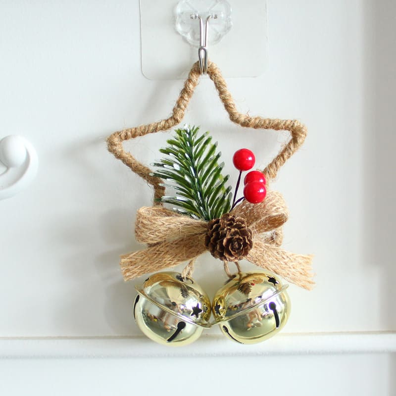 Christmas Five-pointed Star Bell Accessories Pendant Christmas Tree Ornament For Christmas Party DIY view 7