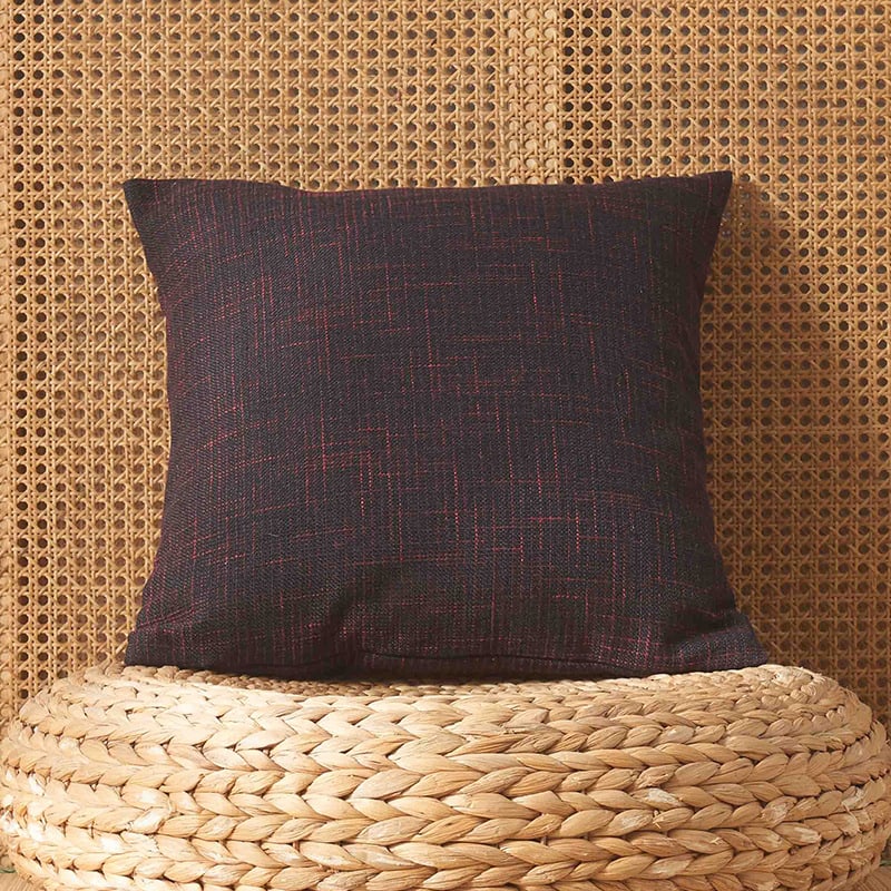 Japanese Solid Color Cotton Linen Fringe Pillow view 6