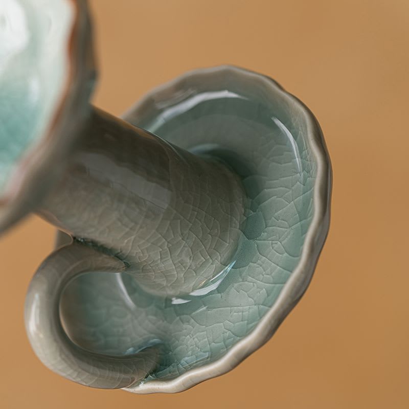 Chinese Retro Ceramic Zen Lotus Aromatherapy Candlestick view 3