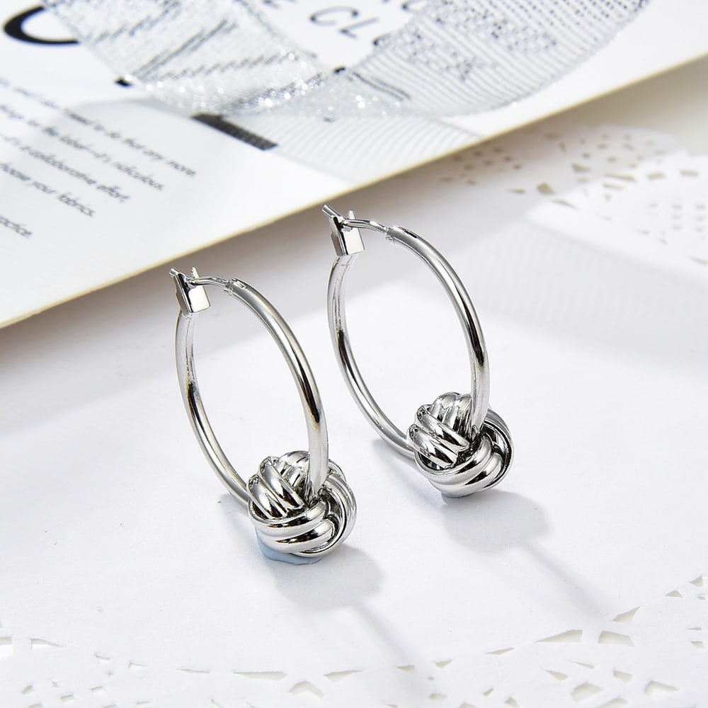 Ball Earrings Women's Accessories Square Threaded Form Simple Earrings view 3