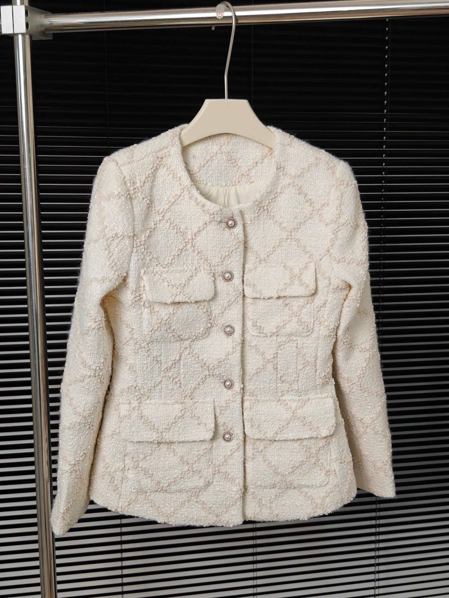 High-end Socialite Diamond Plaid Hunting Jacket Jacket Two-piece Set view 7