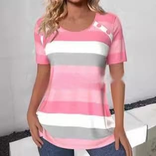Cross-border Foreign Trade Round Neck Digital Positioning Printed Short Sleeve T-shirt view 8