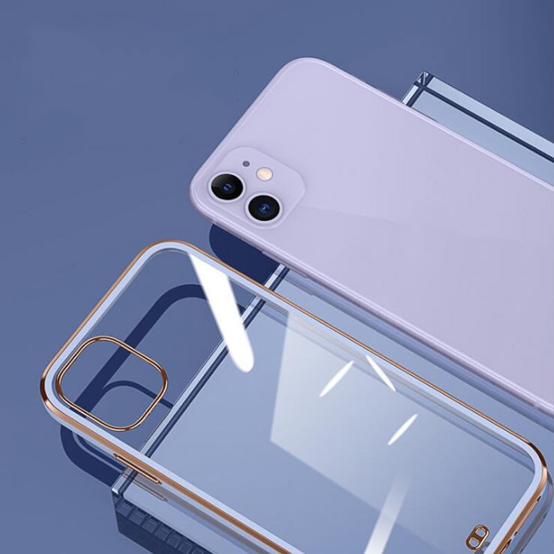 Straight Edge Transparent Soft Case Plating Protective Sleeve view 6