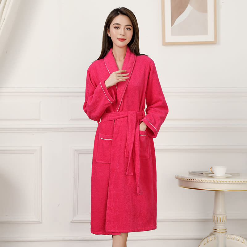 Towel Material Bathrobe Men's And Women's Pajamas view 6