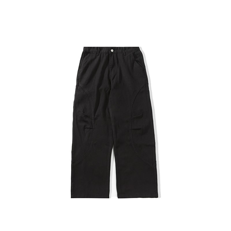 Japanese Curved Soft Pleat Casual Pants All-match Neutral view 6