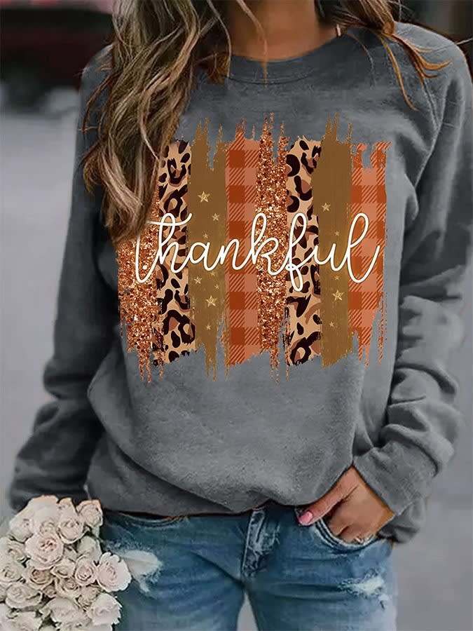 Women's Halloween Pumpkin English Printed Sweater view 2