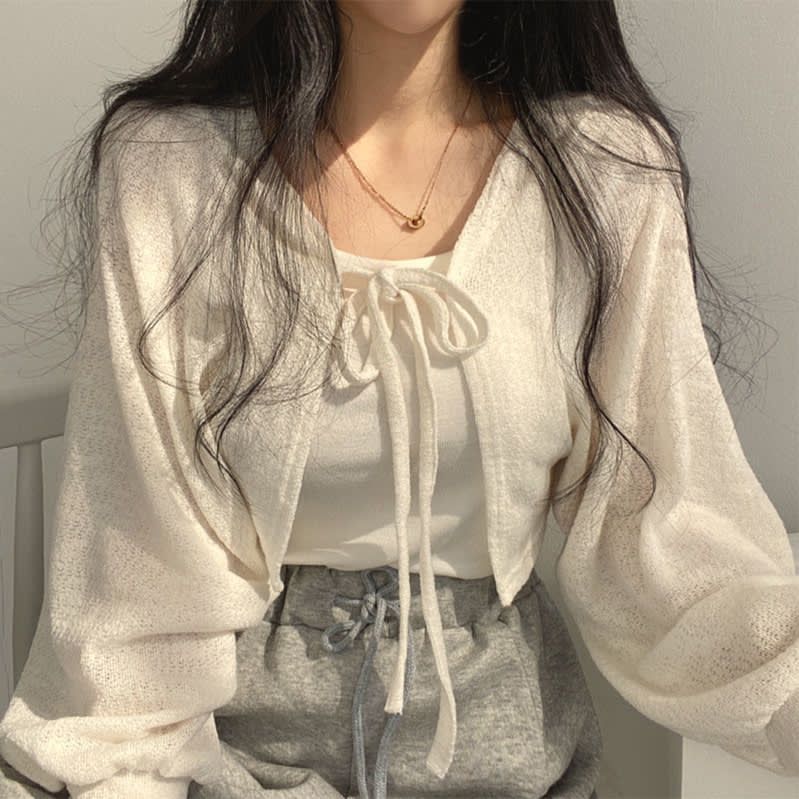 Sun Protection Cardigan Short Coat For Women view 14