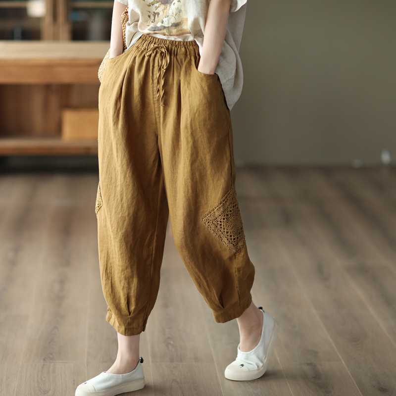 Cotton And Linen Loose Slimming Harem Bloomers view 12
