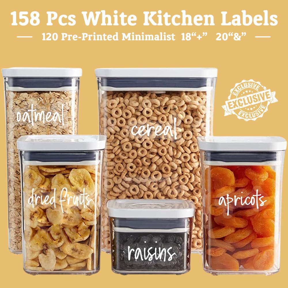 Kitchen Food Classification Label Black Words view 9