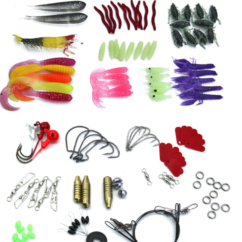 Lure Suit 132 Pieces Suit Multi-function Full Swimming Layer Lure Of Fishing Gear Soft Bait Fishhook view 2