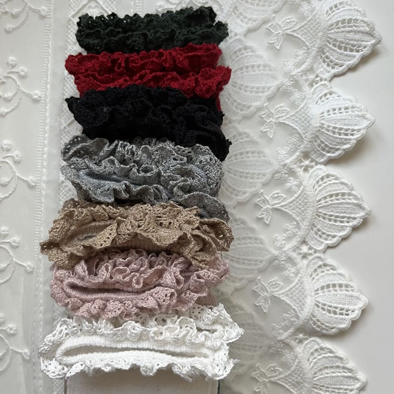 Mid-calf Lace Combed Cotton Baby Socks view 21