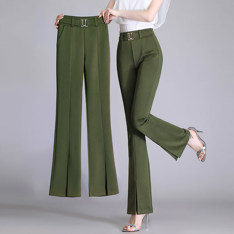 Women's Fashion High Waist Slimming Bell-bottom Pants view 3