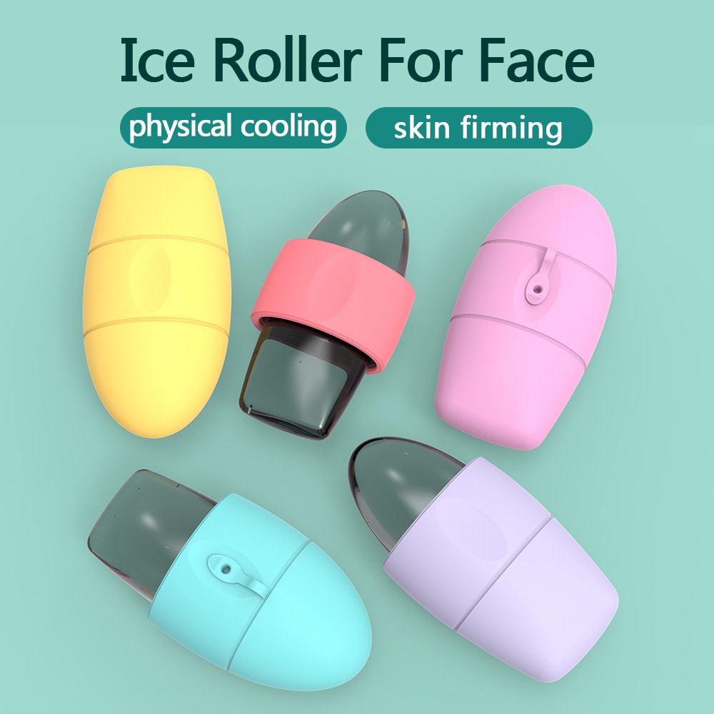 Silicone Ice Face Roller Contour Shrink Pores Remove Dark Circles Massage Skin Beauty Facial Roller For Eyes Neck Skin Care Tool view 8