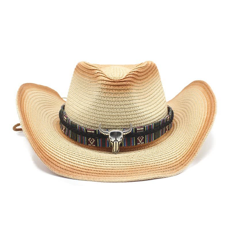 Denim Ethnic Style Straw Hat Men And Women Outdoor view 10