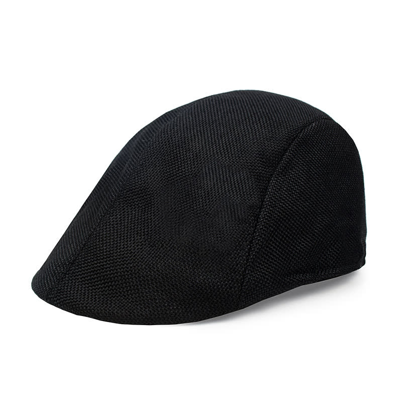 Cotton And Linen Beret Men's Retro Peaked Cap view 3