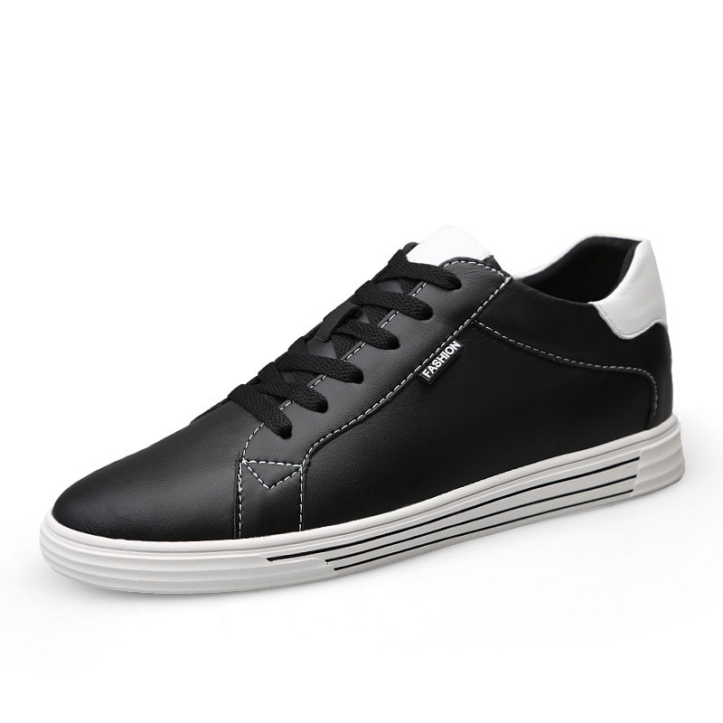 Autumn Flat Heel Height Increasing Insole Lace-up Casual Shoes New Men's Sports view 2