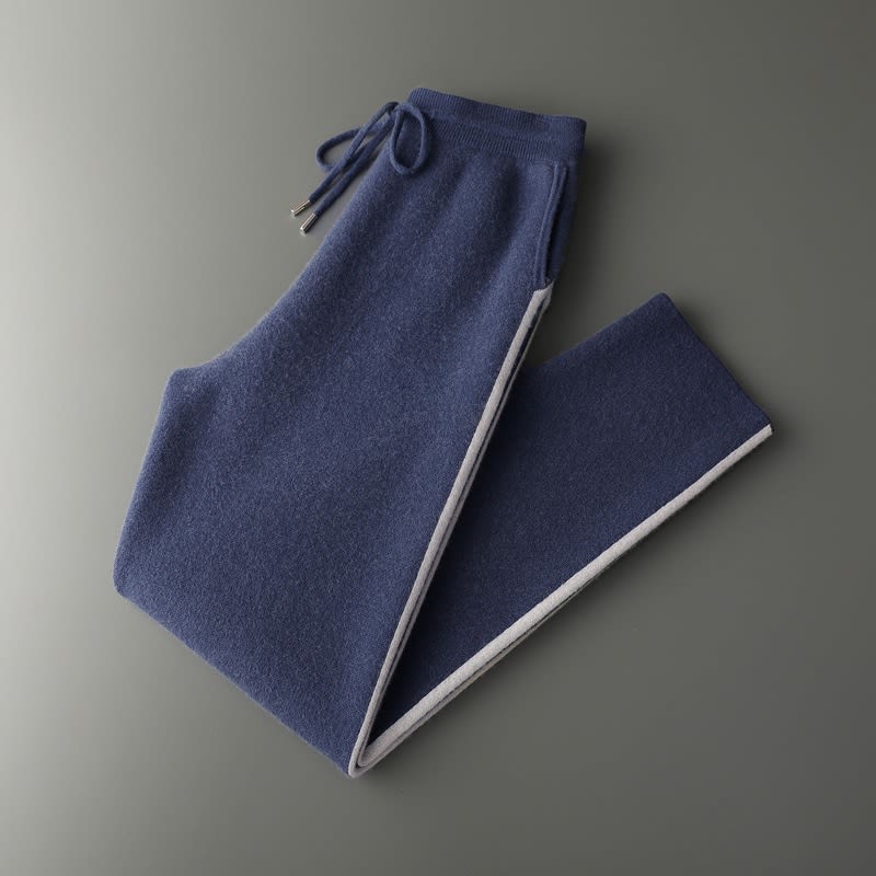 Thickened Assorted Colors Cashmere Men's Casual Loose Knitted Casual Pants view 3