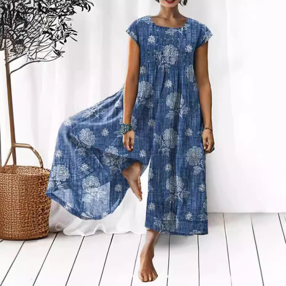 Printed Loose Women's Wear Jumpsuit view 9
