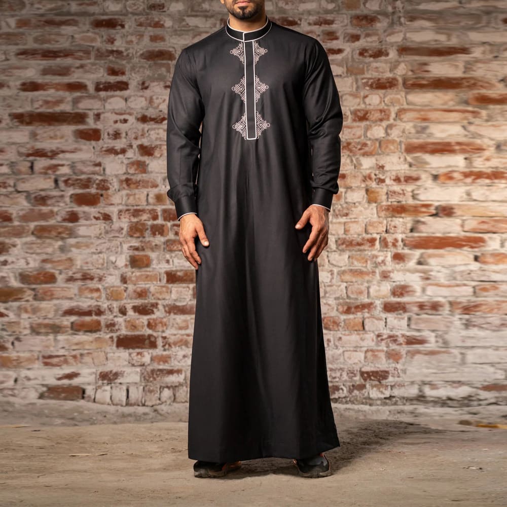 Muslim Long Sleeve Embroidered Ethnic Style Arabic Robe view 5