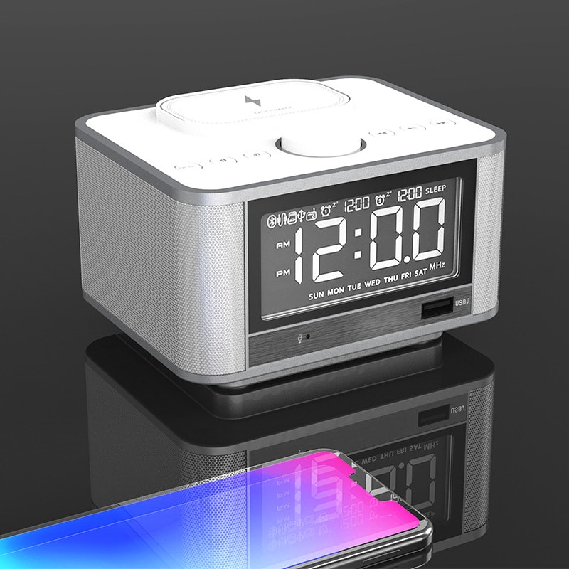 Bluetooth Speaker Wireless Phone Charger Alarm Clock Multi-function view 7