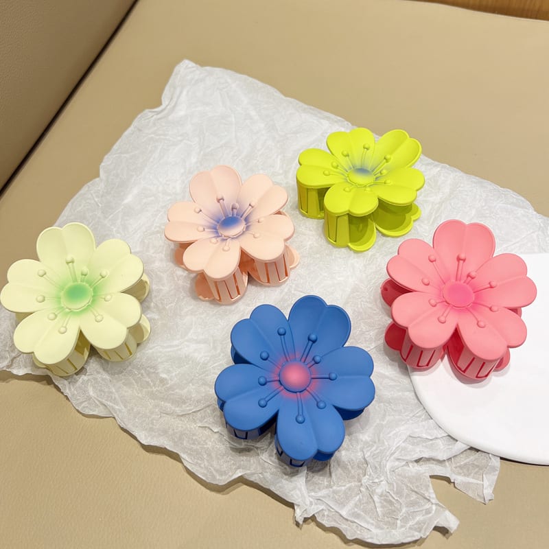 Frosted Large Egg Flower Barrettes Women view 6