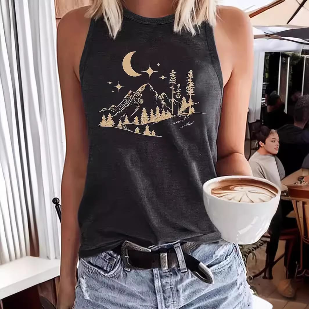 European American Fashion Floral Print Women's Vest view 4