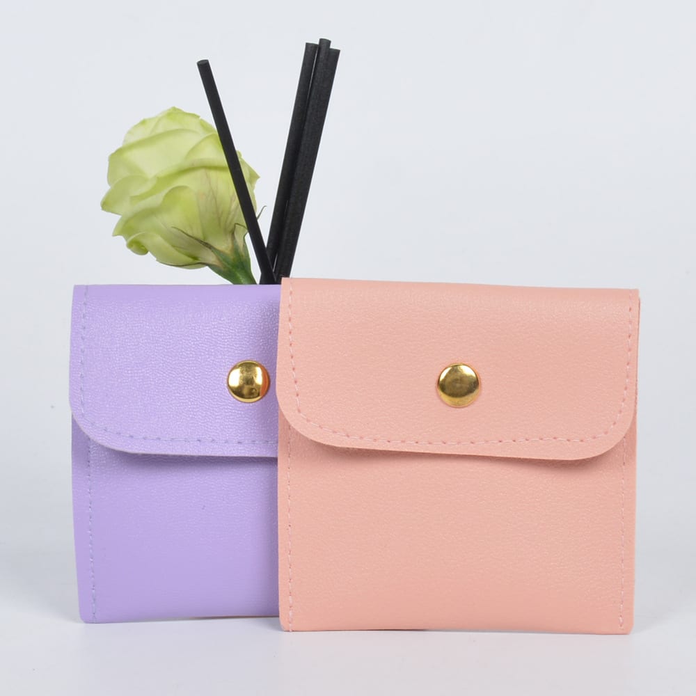 New Leather PU Leather Button Bag Flip Jewelry Jewelry Storage Bag