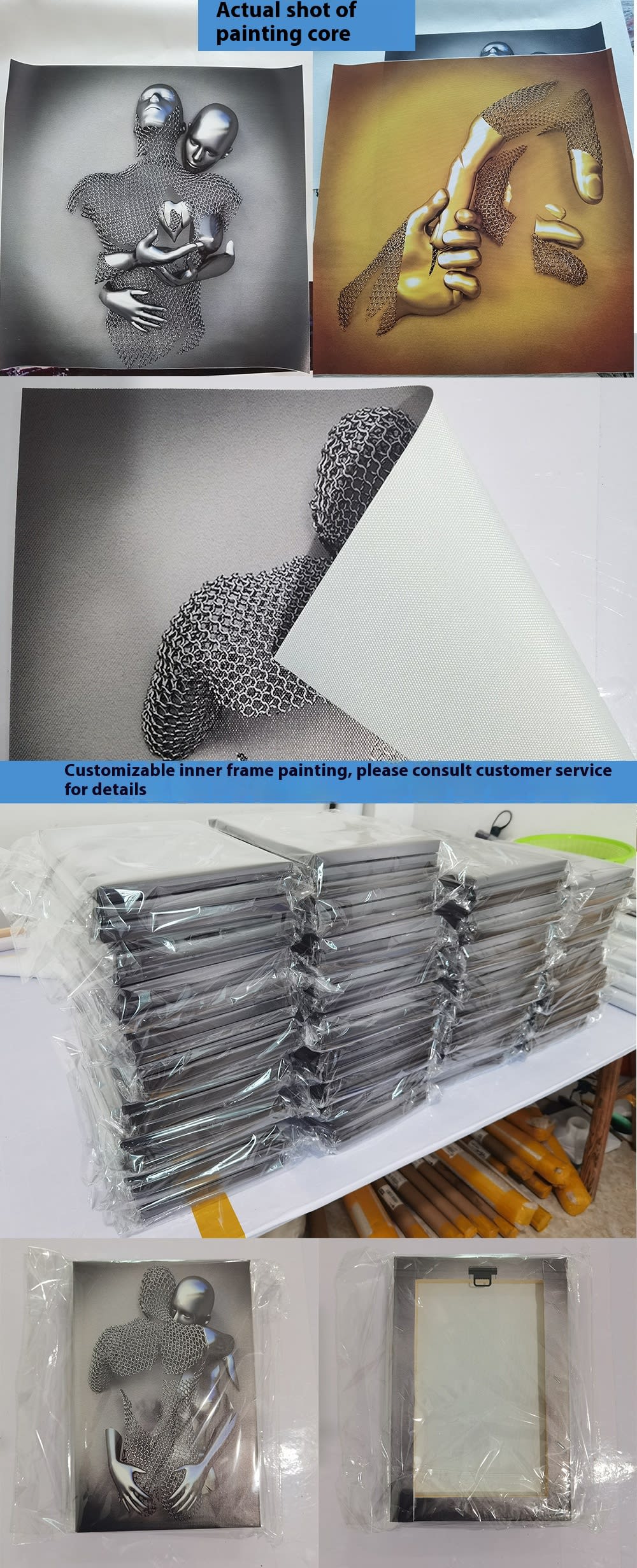 Three-piece Painting HD Inkjet Canvas Frameless Core view 16