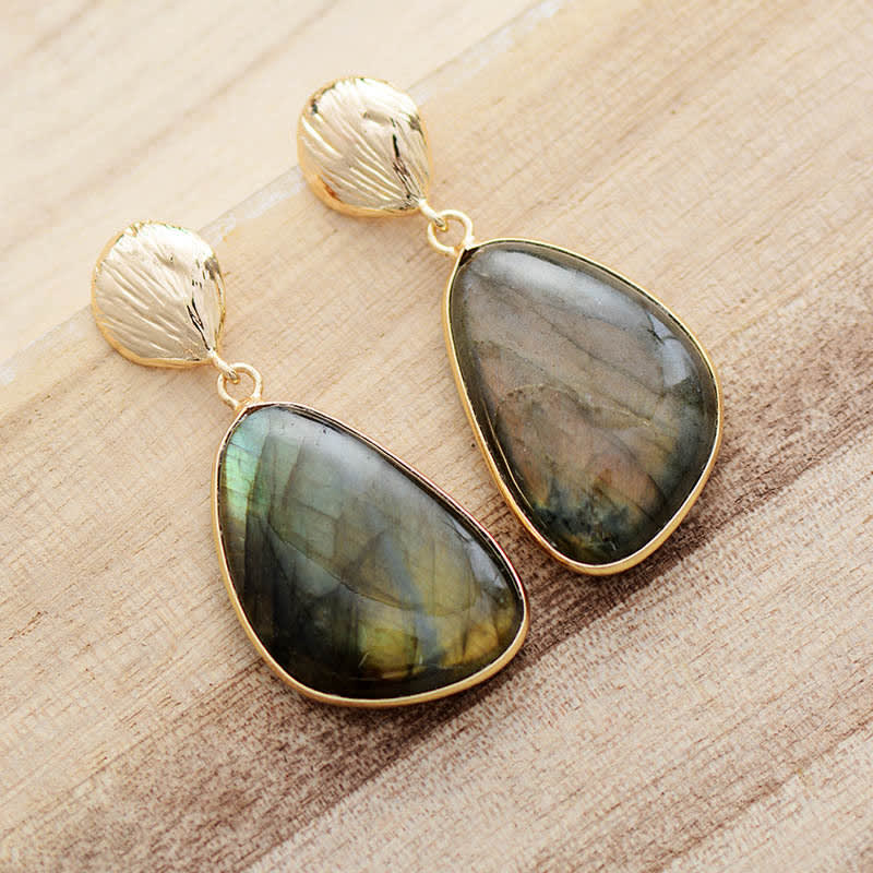 Labradorite Earrings Popular Natural Stone Ornament view 4