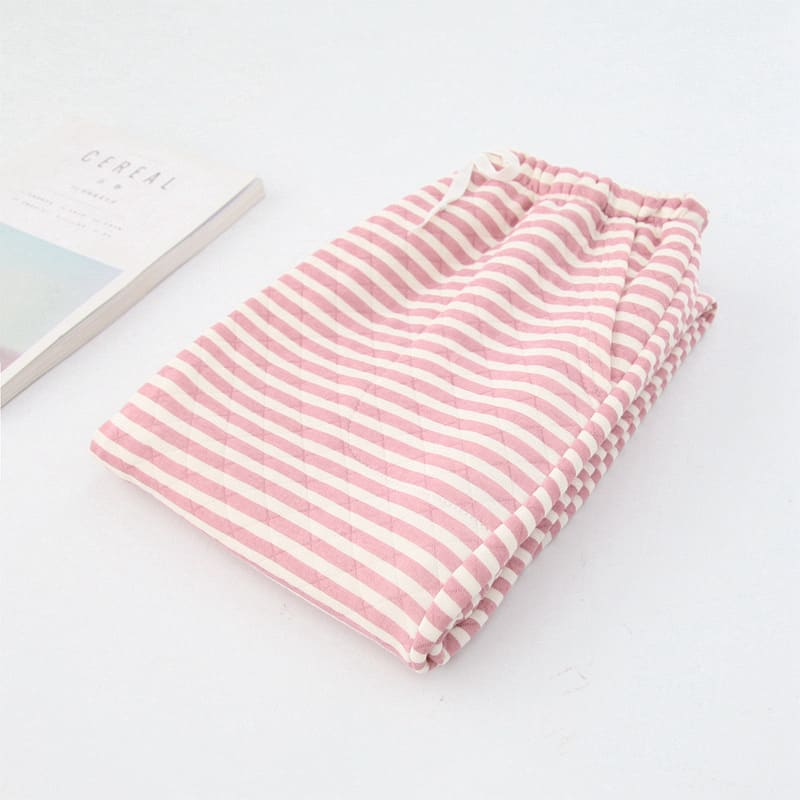 Cotton Air Layer Couple's Thickening Trousers With Side Pockets view 5