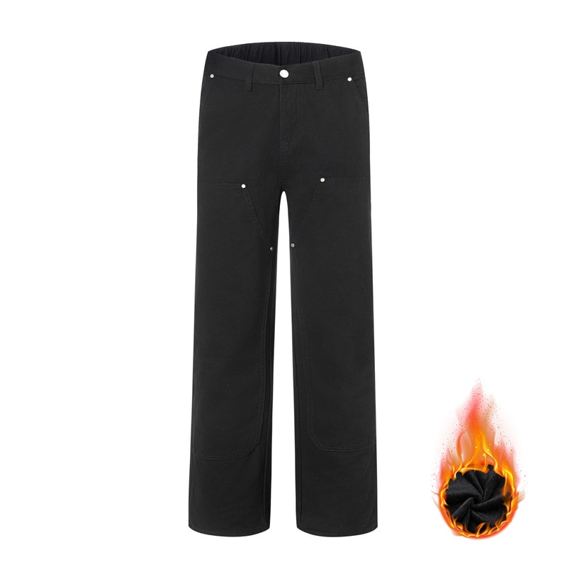 Double-knee Willow Logging Overalls Men's Loose Straight Casual Pants view 4