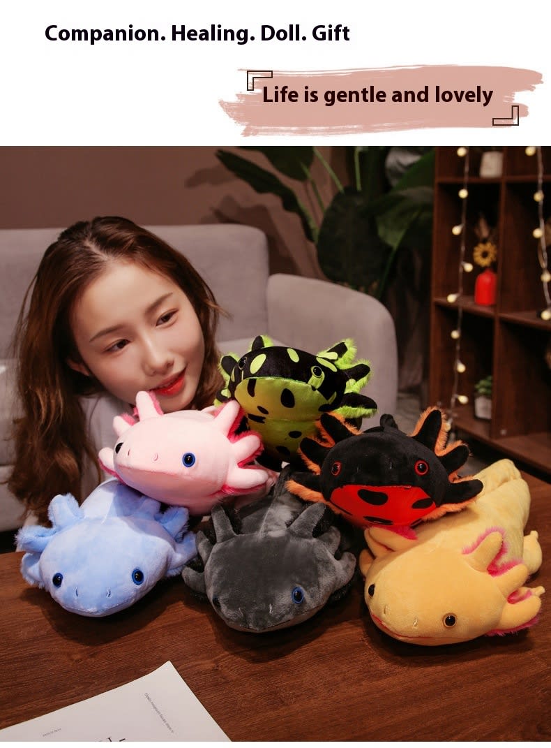 Cute Spotted Hexagonal Dragon Plush Salamander Doll Dinosaur Doll view 6