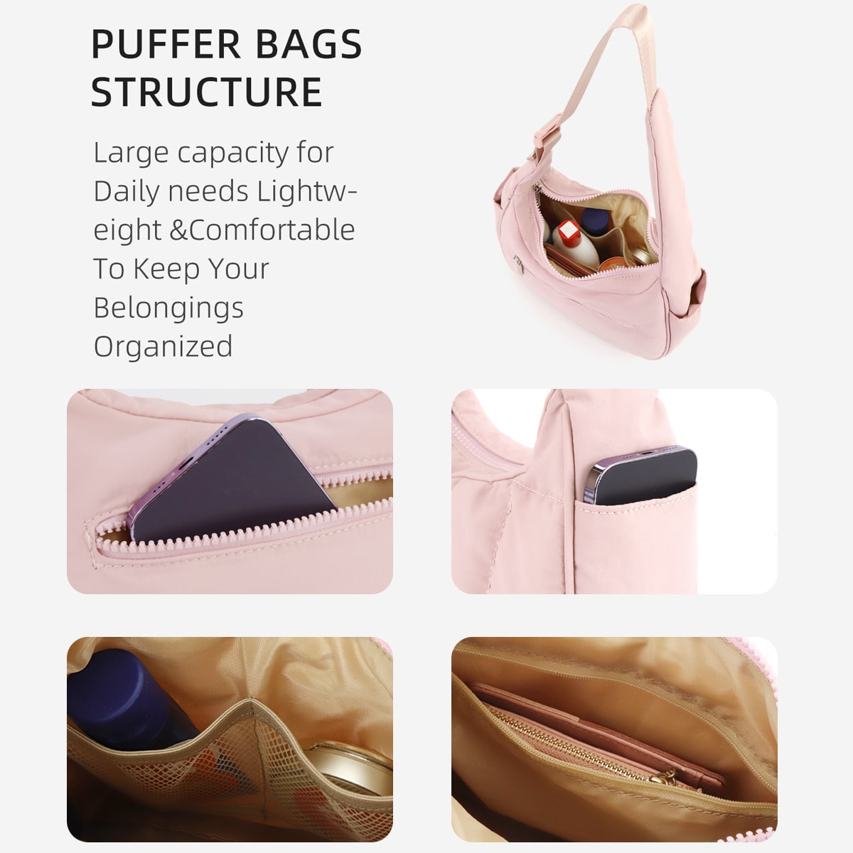 Nylon Large Capacity Female Underarm Bag view 10