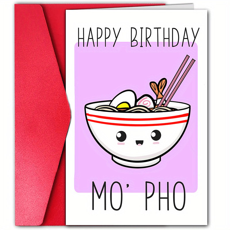 Birthday Greeting Card Funny Greeting Card Funny Text Cartoon Greeting Card view 5