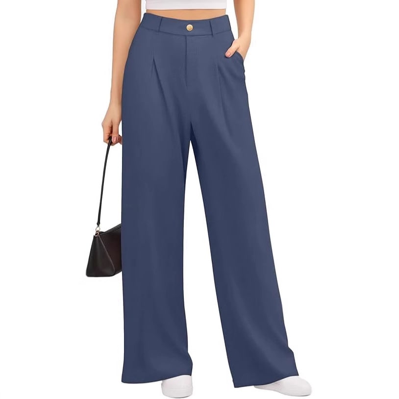Women's Wide-leg Pants High Waist Stretch view 8