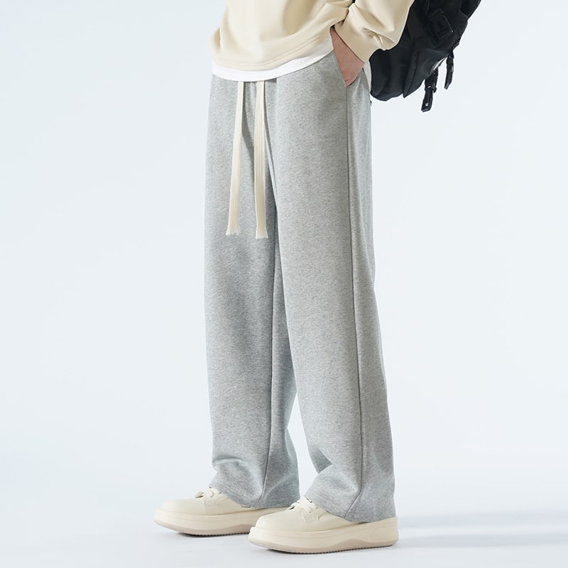 Loose Casual Men's Draping Wide Leg Sports Straight Trousers view 5