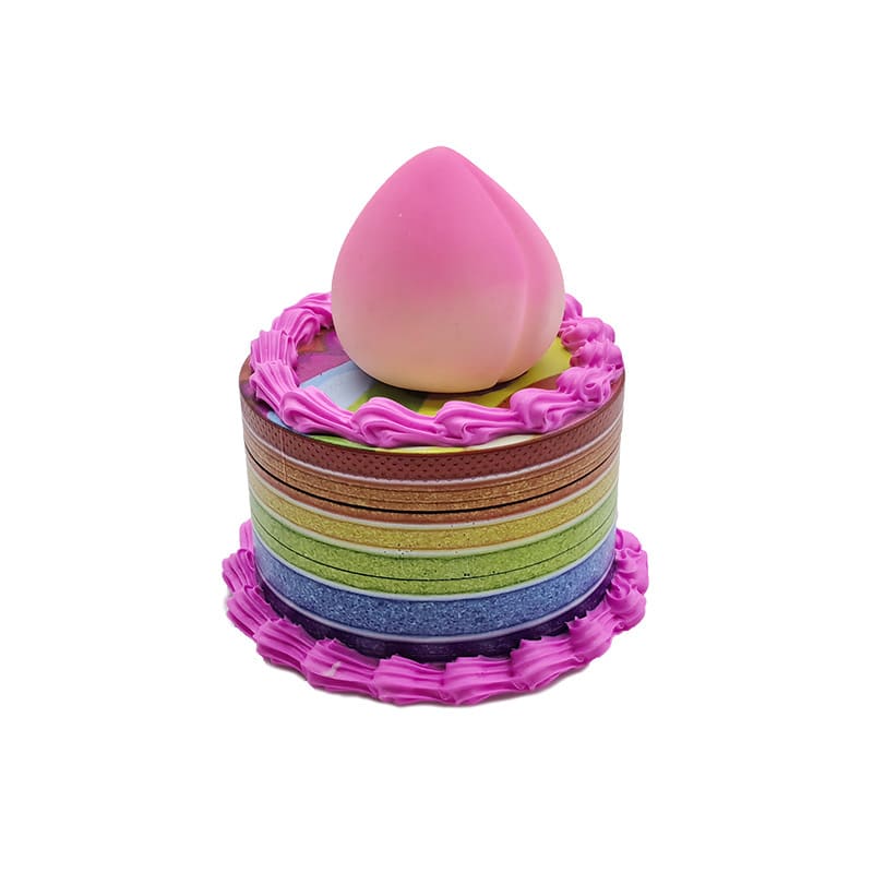 Zinc Alloy Birthday Cake Shape Smoke Eliminator Creative Household Tobacco Spice Grinder view 2