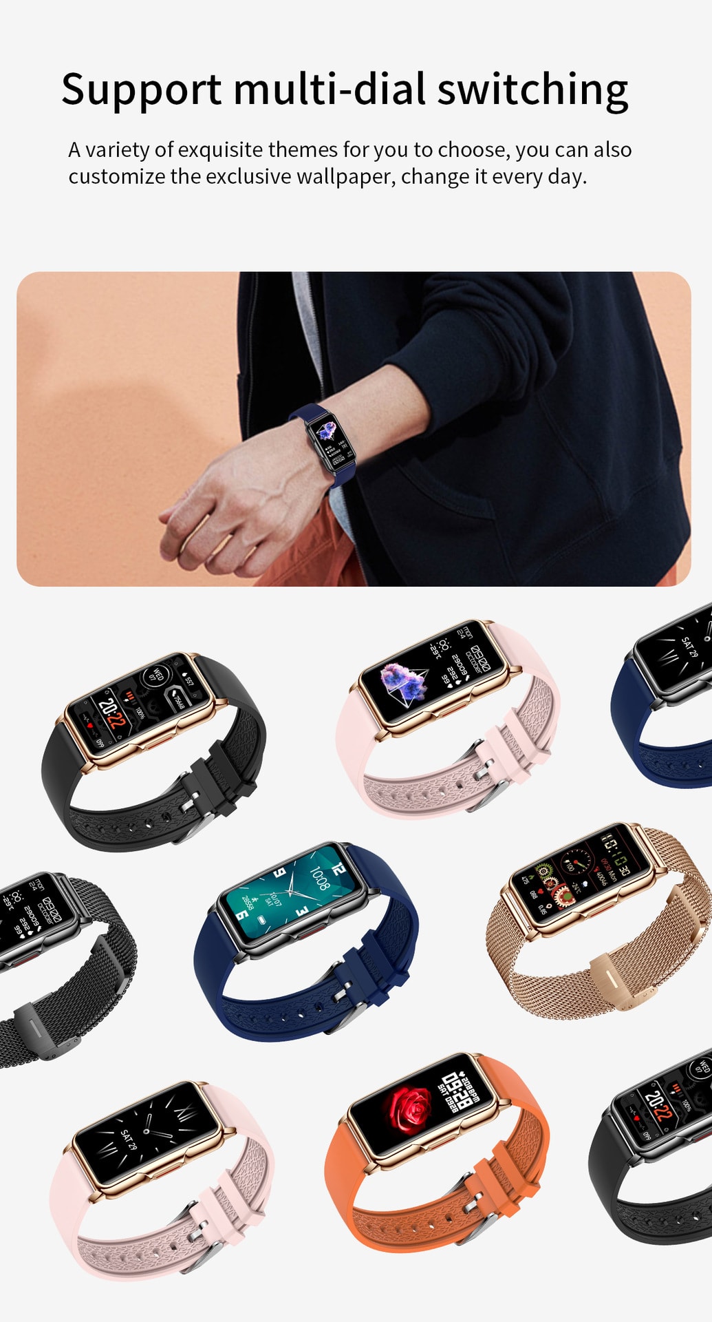 Outdoor Smart Sport Bracelet Multi-functional Health Monitoring Watch Women view 18