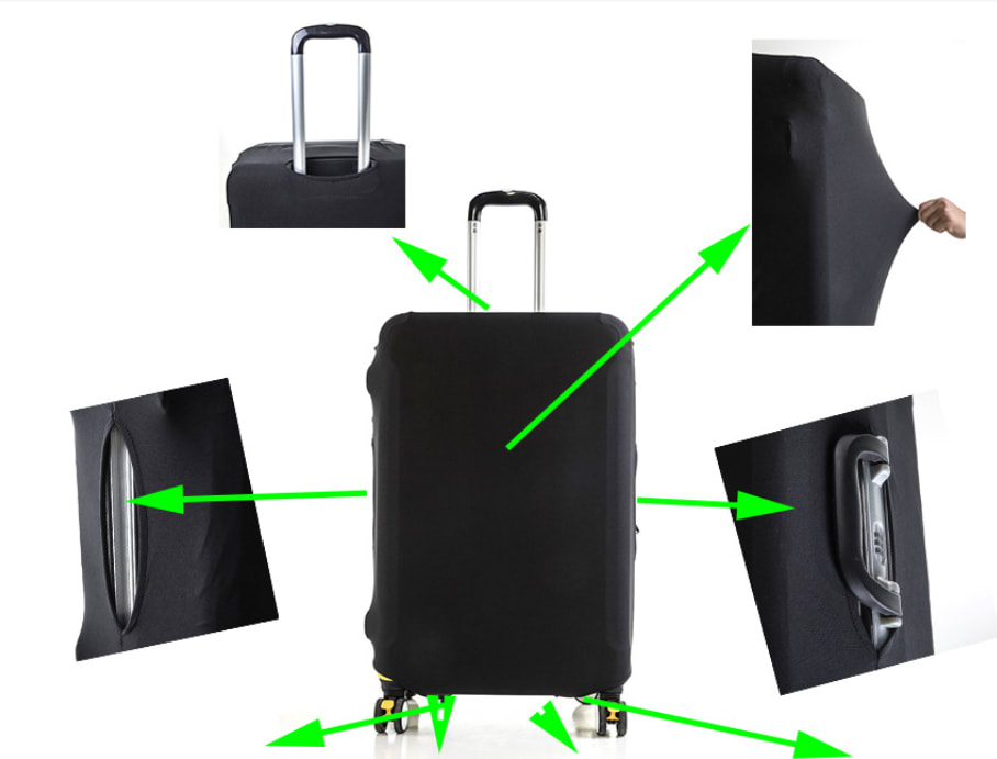 Solid Color Elastic Luggage Protection Cover view 7