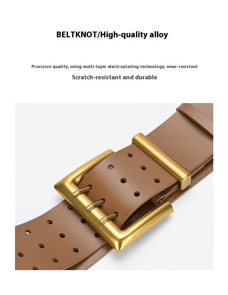Three Button Waist Belt With Personalized Decorative Needle Buckle view 9