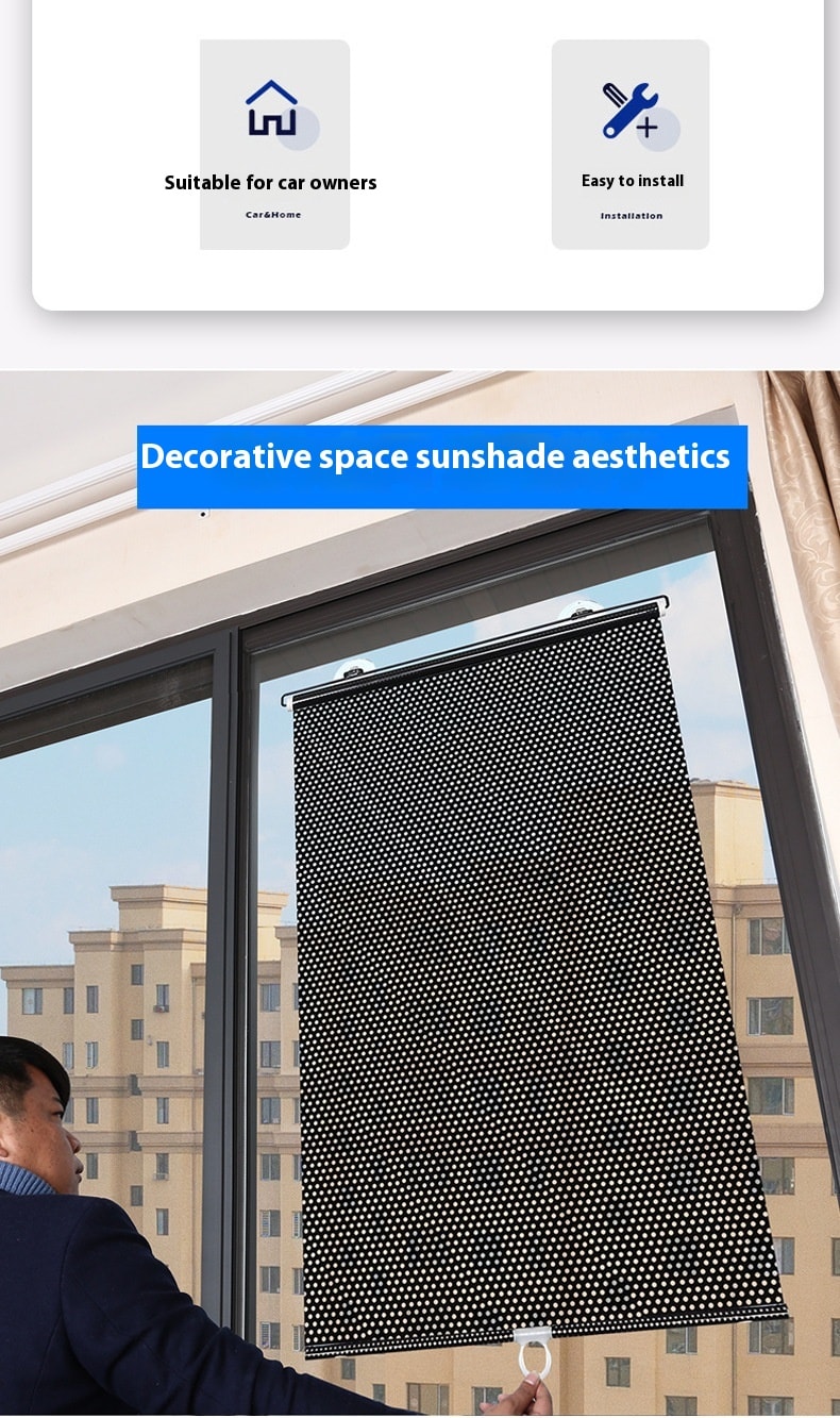Household Window Sun Protection Punch-free Shading Balcony Shutter view 36