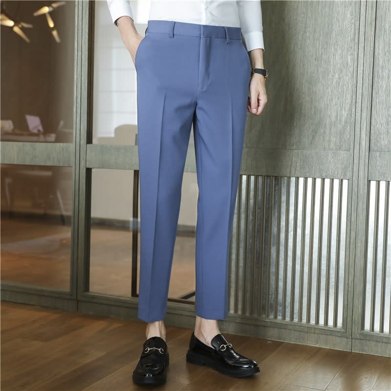 Men's Springsummer Draping Solid Color Casual Suit Pants Stretch Comfortable Suit Pants Trousers view 13