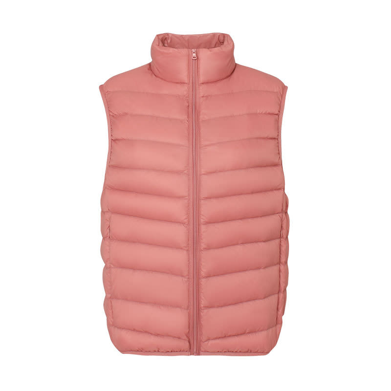 Stand Collar Outer Wear Slimming Plus Size Down Vest Vest view 3