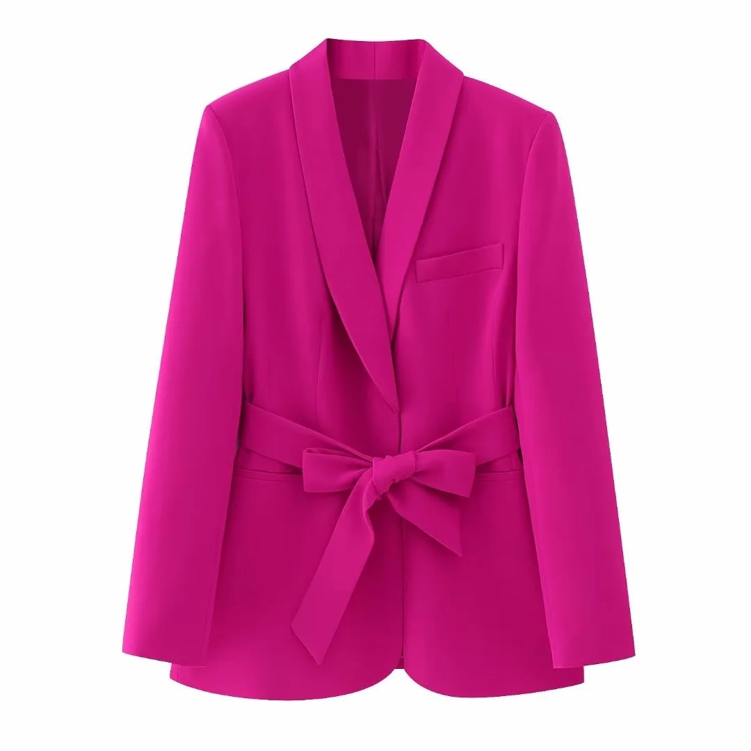 Women's French Style With Belt Dress Small Suit Jacket Casual Trousers view 10